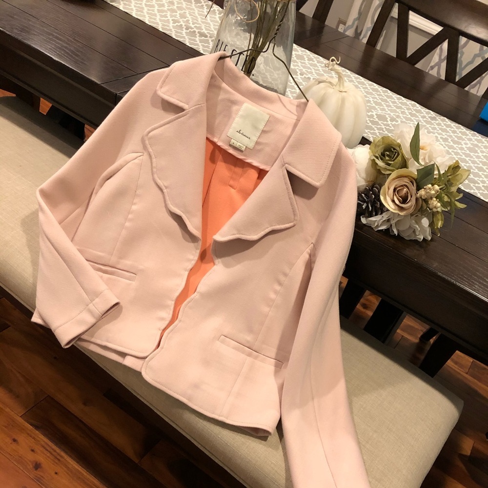 Elevenses by Anthropologie scalloped blazer